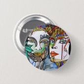 Kosmische Paare Button (Vorne & Hinten)
