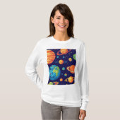 Kosmische Palette: Planetäre Symphonie T-Shirt (Vorne ganz)