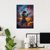 Kosmische Panther Samurai - Himmelsklade Master Poster (Heimbüro)