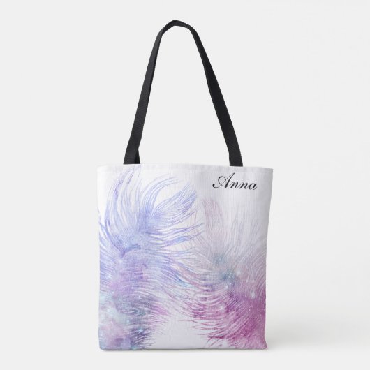 *~* Kosmische Pastel Mystische Himmelfedern Tasche (Rückseite)