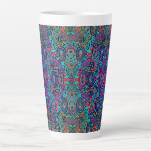 Kosmische Pfauen-Paisley-Muster Milchtasse