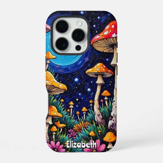 Kosmische Pilzblüte iPhone Hülle (Rückseite)