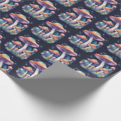 Kosmische Pilze Wasserfarben Art Style Geschenkpapier (Ecke)