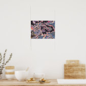 Kosmische Pink Marble Fusion Poster (Küche)