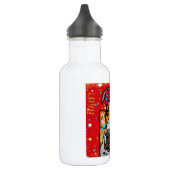 Kosmische Pitbull - helle bunte - Edelstahlflasche (Links)