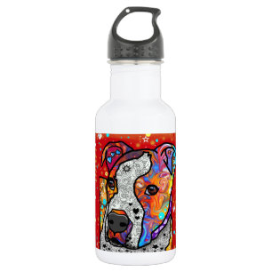 Kosmische Pitbull - helle bunte - Edelstahlflasche