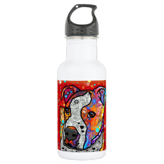 Kosmische Pitbull - helle bunte - Edelstahlflasche