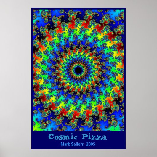 Kosmische Pizza Poster (Vorne)