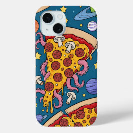 Kosmische Pizza Slice: Quirky Space Adventure Case-Mate iPhone Hülle