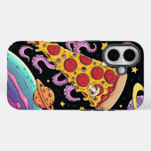 Kosmische Pizza Slice: Quirky Space Adventure Case-Mate iPhone Hülle (Rückseite (Horizontal))