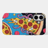 Kosmische Pizza Slice: Quirky Space Adventure Case-Mate iPhone Hülle (Rückseite (Horizontal))