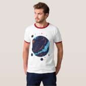 Kosmische Planet Weltraum Kunst T-Shirt (Vorne ganz)