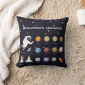 Kosmische Planeten Astronautenmonogramm farbige St Kissen (Decke)