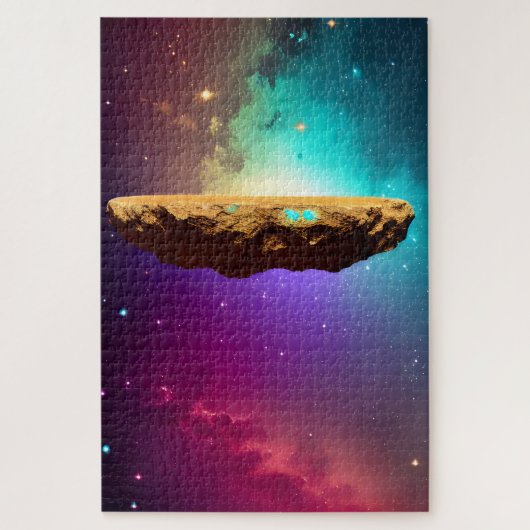 Kosmische Plateau Asteroid Hovering im Star Univer Puzzle (Vertikal)