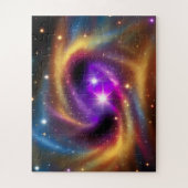 Kosmische Radiant-Regenbogenfarben des Unendlichen Puzzle (Vertikal)