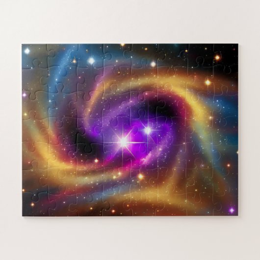 Kosmische Radiant-Regenbogenfarben des Unendlichen Puzzle (Horizontal)