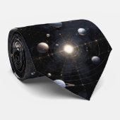 Kosmische Raum Planet Muster Krawatte (Gerollt)
