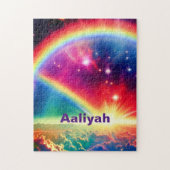 Kosmische Regenbögen über Fantasie-Indizien-Wolken Puzzle (Vertikal)