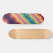 Kosmische Regenbogenenergie, nicht binär, LGBTQ+ Skateboard (Horizontal)