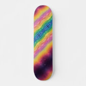 Kosmische Regenbogenenergie, nicht binär, LGBTQ+ Skateboard (Vorne)