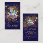 *~* Kosmische Regenbogenkristalle Gold Glitzer Sta Visitenkarte (Vorne/Hinten)