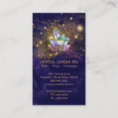 *~* Kosmische Regenbogenkristalle Gold Glitzer Sta Visitenkarte (Rückseite)