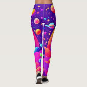 Kosmische Regenbogenkunst Leggings (Rückseite)