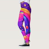 Kosmische Regenbogenkunst Leggings (Links)