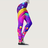 Kosmische Regenbogenkunst Leggings (Rechts)