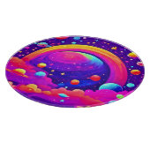 Kosmische Regenbogenkunst Schneidebrett (Ecke)