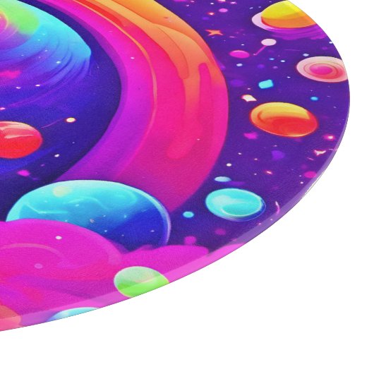 Kosmische Regenbogenkunst Schneidebrett (Ecke)