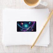 kosmische Reise Adressaufkleber (Insitu)