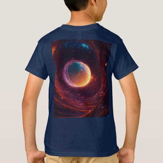 Kosmische Reise durch das Wormloch T-Shirt (Rückseite)