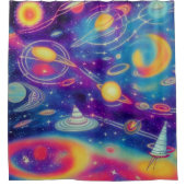 kosmische Reise Duschvorhang (Vorderseite)
