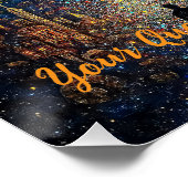 Kosmische Reise Galaxie Regenbogen Licht Surreal Poster (Ecke)