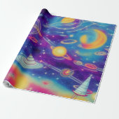 kosmische Reise Geschenkpapier (Ungerollt)
