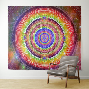 Kosmische Reise Mandala Wandteppich