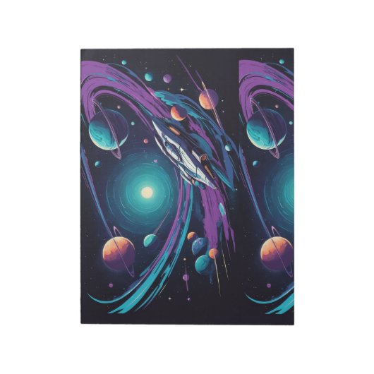 kosmische Reise Notizblock (Rotiert)
