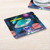 kosmische Reise Rechteckiger Pappuntersetzer (angewinkelt)