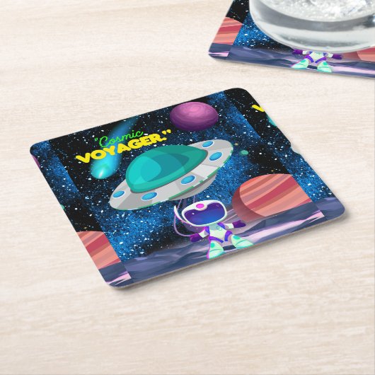 kosmische Reise Rechteckiger Pappuntersetzer (angewinkelt)