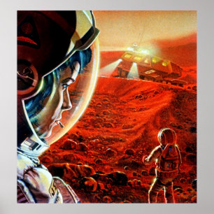 Kosmische Reise: Vintage Expedition der NASA-Mars Poster
