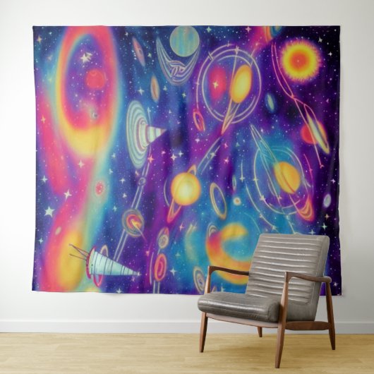 kosmische Reise Wandteppich (Beispiel (Horizontal))