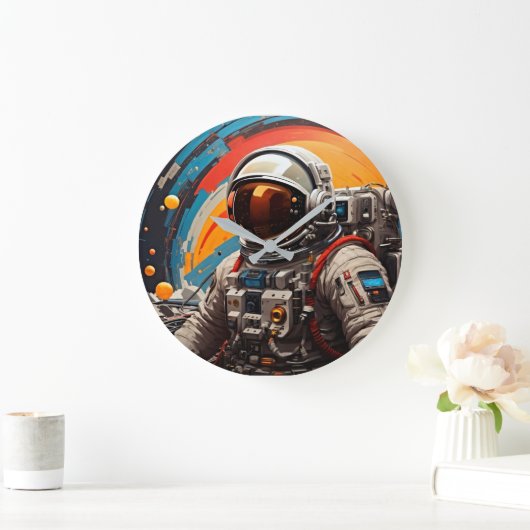Kosmische Reisen Retro-Wand-Uhr Große Wanduhr (Zuhause)