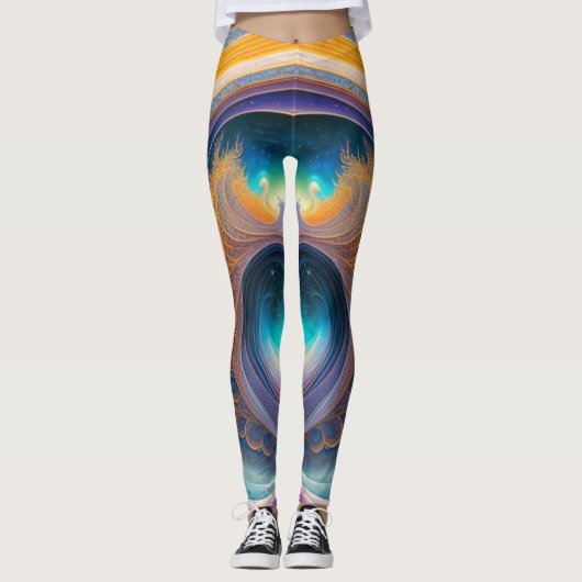 Kosmische Rennen Leggings (Vorderseite)