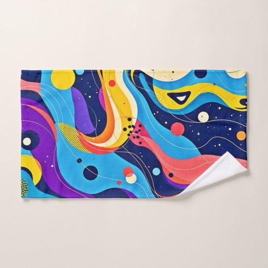 Kosmische Rhythmuskunst Badhandtuch Set (Handtuch)