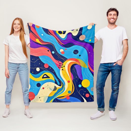 Kosmische Rhythmuskunst Fleecedecke (Beispiel)