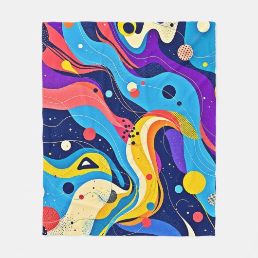 Kosmische Rhythmuskunst Fleecedecke (Vorderseite)