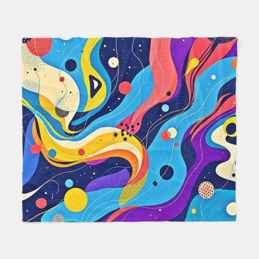 Kosmische Rhythmuskunst Fleecedecke (Vorderseite (Horizontal))