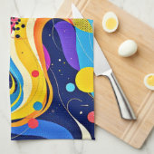 Kosmische Rhythmuskunst Geschirrtuch (Viertel Falte)