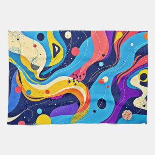 Kosmische Rhythmuskunst Geschirrtuch